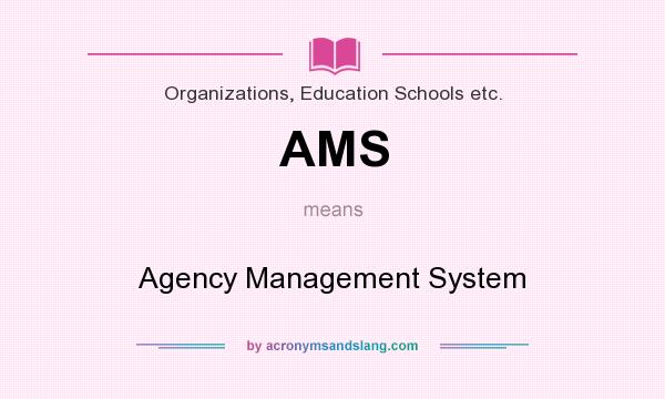 What does AMS mean? It stands for Agency Management System
