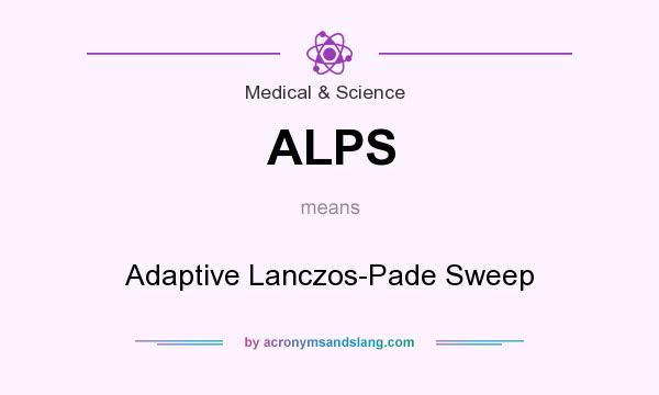 What does ALPS mean? It stands for Adaptive Lanczos-Pade Sweep