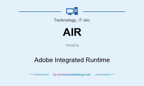 What does AIR mean? It stands for Adobe Integrated Runtime
