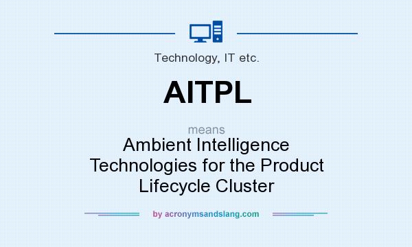 What does AITPL mean? It stands for Ambient Intelligence Technologies for the Product Lifecycle Cluster