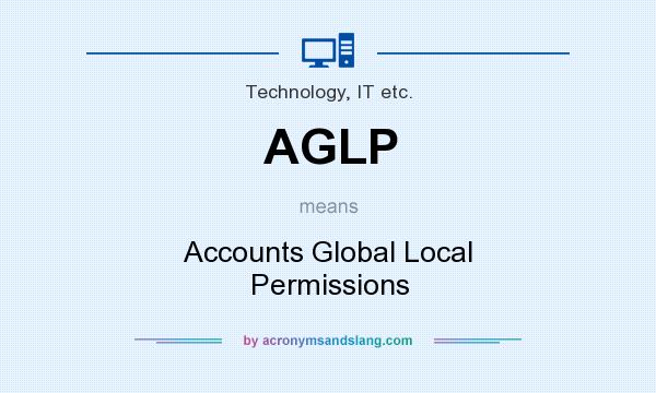 What does AGLP mean? It stands for Accounts Global Local Permissions