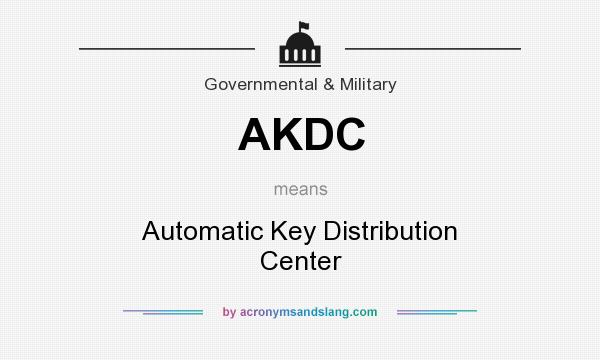 What does AKDC mean? It stands for Automatic Key Distribution Center