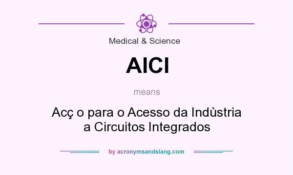What does AICI mean? It stands for Acç o para o Acesso da Indùstria a Circuitos Integrados