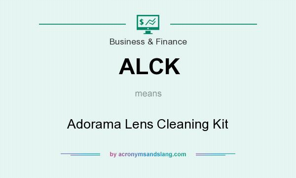 What does ALCK mean? It stands for Adorama Lens Cleaning Kit