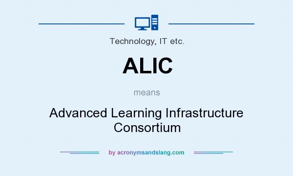What does ALIC mean? It stands for Advanced Learning Infrastructure Consortium