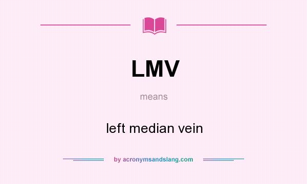 What does LMV mean? It stands for left median vein