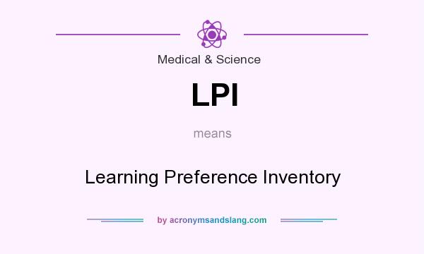 What does LPI mean? It stands for Learning Preference Inventory