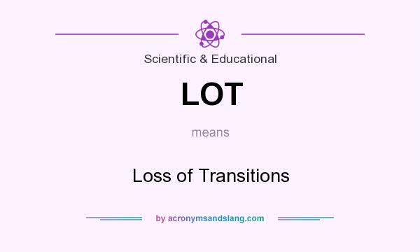 What does LOT mean? It stands for Loss of Transitions