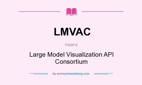 What does LMVAC mean? It stands for Large Model Visualization API Consortium