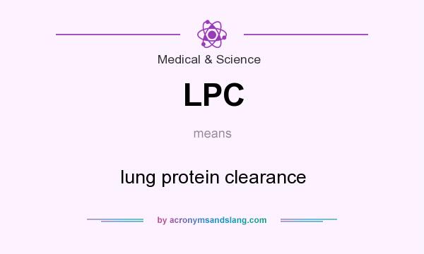 What does LPC mean? It stands for lung protein clearance