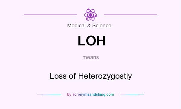 What does LOH mean? It stands for Loss of Heterozygostiy