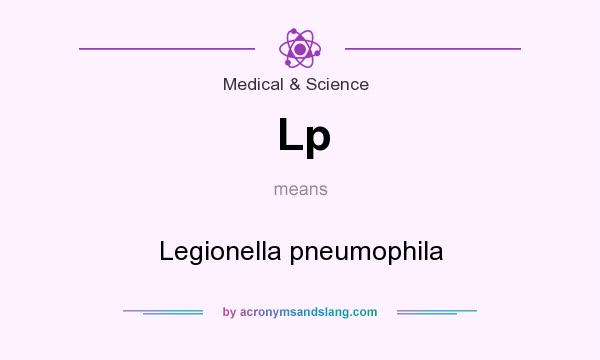 What does Lp mean? It stands for Legionella pneumophila