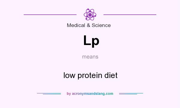 What does Lp mean? It stands for low protein diet