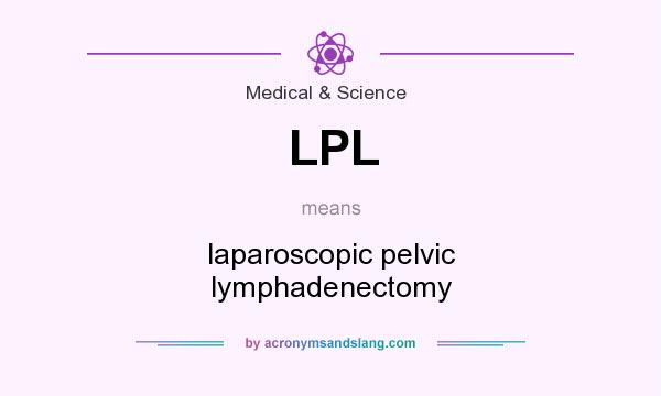 What does LPL mean? It stands for laparoscopic pelvic lymphadenectomy