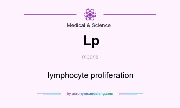 What does Lp mean? It stands for lymphocyte proliferation