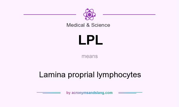 What does LPL mean? It stands for Lamina proprial lymphocytes