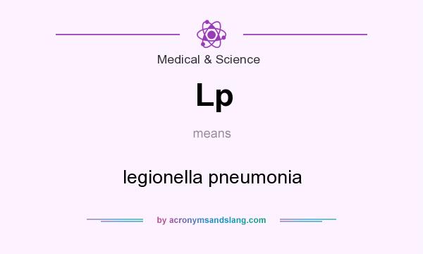 What does Lp mean? It stands for legionella pneumonia