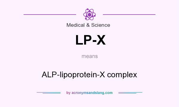 What does LP-X mean? It stands for ALP-lipoprotein-X complex