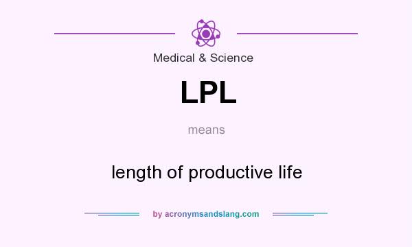 What does LPL mean? It stands for length of productive life