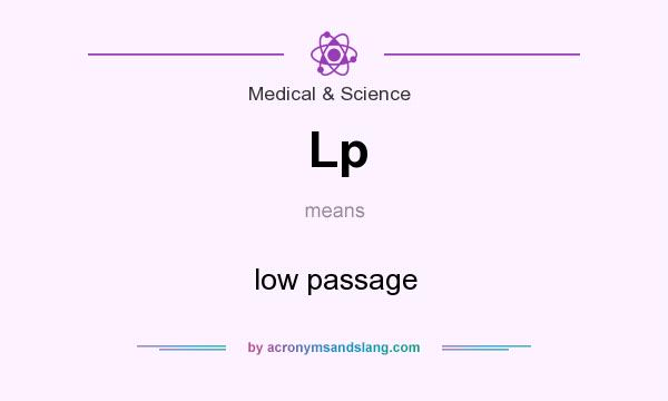 What does Lp mean? It stands for low passage