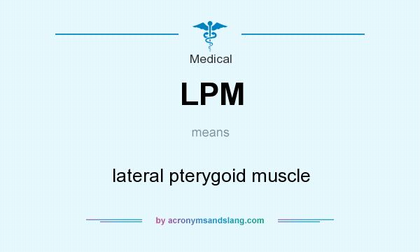 What does LPM mean? It stands for lateral pterygoid muscle
