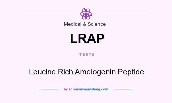 What does LRAP mean? It stands for Leucine Rich Amelogenin Peptide