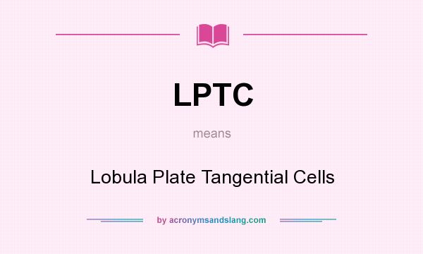 What does LPTC mean? It stands for Lobula Plate Tangential Cells