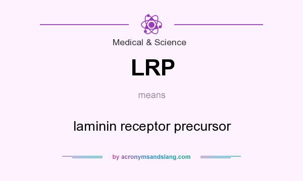 What does LRP mean? It stands for laminin receptor precursor