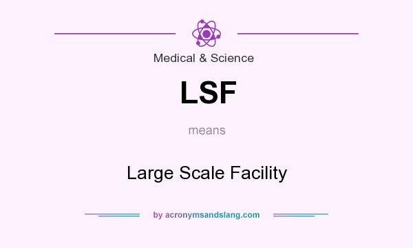 What does LSF mean? It stands for Large Scale Facility
