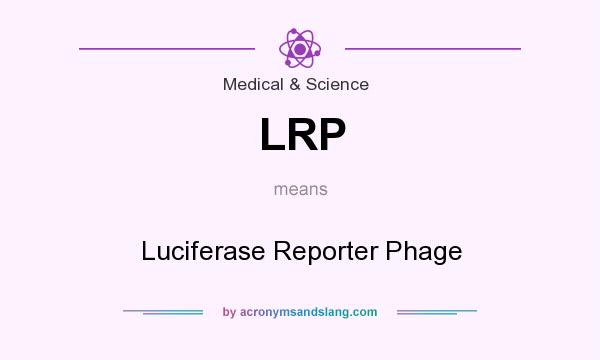 What does LRP mean? It stands for Luciferase Reporter Phage