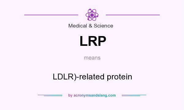 What does LRP mean? It stands for LDLR)-related protein