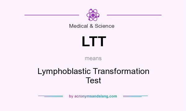 What does LTT mean? It stands for Lymphoblastic Transformation Test