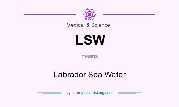 What does LSW mean? It stands for Labrador Sea Water