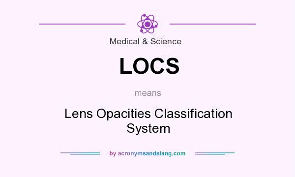 What does LOCS mean? It stands for Lens Opacities Classification System