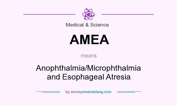 What does AMEA mean? It stands for Anophthalmia/Microphthalmia and Esophageal Atresia