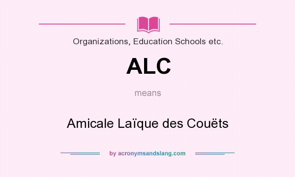 What does ALC mean? It stands for Amicale Laïque des Couëts