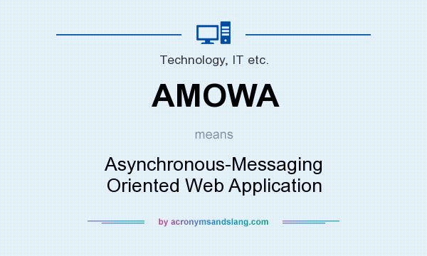 What does AMOWA mean? It stands for Asynchronous-Messaging Oriented Web Application
