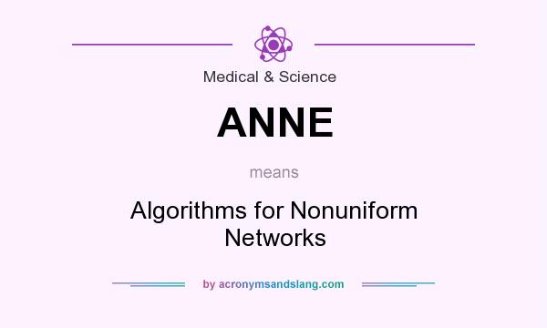 What does ANNE mean? It stands for Algorithms for Nonuniform Networks