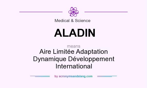 What does ALADIN mean? It stands for Aire Limitée Adaptation Dynamique Développement International