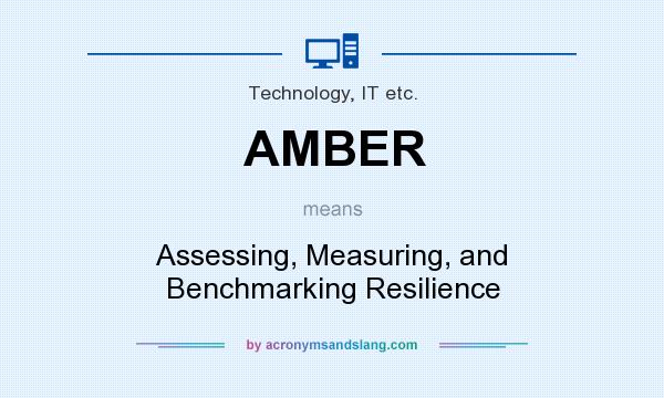What does AMBER mean? It stands for Assessing, Measuring, and Benchmarking Resilience
