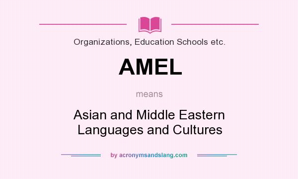What does AMEL mean? It stands for Asian and Middle Eastern Languages and Cultures