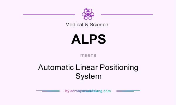 What does ALPS mean? It stands for Automatic Linear Positioning System