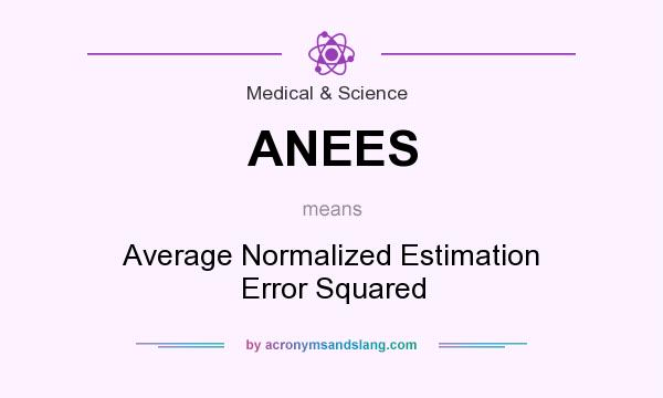 What does ANEES mean? It stands for Average Normalized Estimation Error Squared