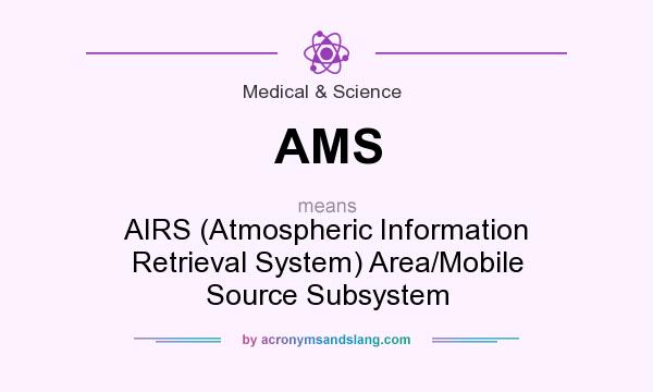 What does AMS mean? It stands for AIRS (Atmospheric Information Retrieval System) Area/Mobile Source Subsystem
