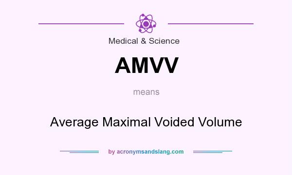 What does AMVV mean? It stands for Average Maximal Voided Volume