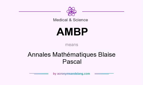 What does AMBP mean? It stands for Annales Mathématiques Blaise Pascal