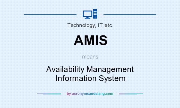 What does AMIS mean? It stands for Availability Management Information System