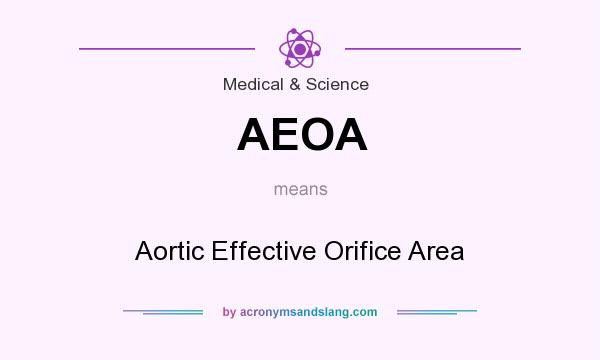 What does AEOA mean? It stands for Aortic Effective Orifice Area
