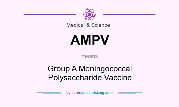 What does AMPV mean? It stands for Group A Meningococcal Polysaccharide Vaccine