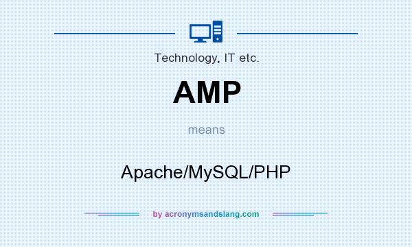 What does AMP mean? It stands for Apache/MySQL/PHP